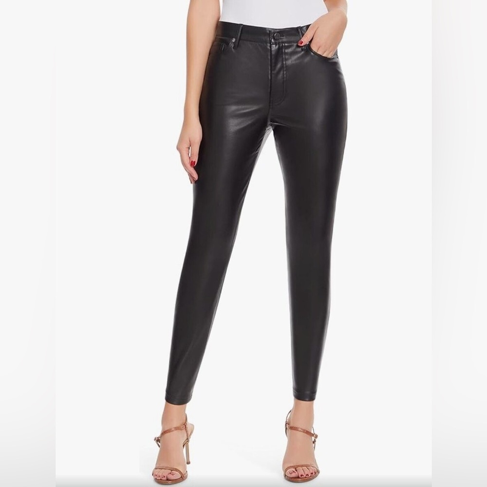 Sam Edelman faux Leather High Rise Skinny Ankle Pants Black size 27
